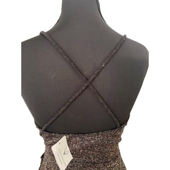 NWT Windsor A Sparkle‎ Story Asymmetrical Dress Black Rose Medium HoCo Party - Picture 7 of 10